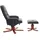 Mendler Relaxsessel HWC-E30, Fernsehsessel Liegesessel TV-Sessel mit Hocker, - Kunstleder schwarz