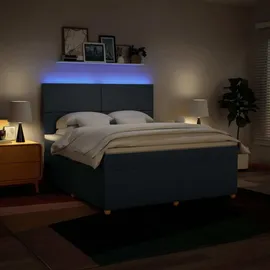 vidaXL Boxspringbett 180 x 200 cm Blau