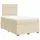 vidaXL Boxspringbett mit Matratze Creme 120x200 cm Stoff