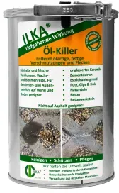 ILKA Ölkiller Ölentferner, Fettlöser absorbiert ölige, fettige Verschmutzungen und Flecken, 1 Karton = 12 Flaschen à 1 Liter