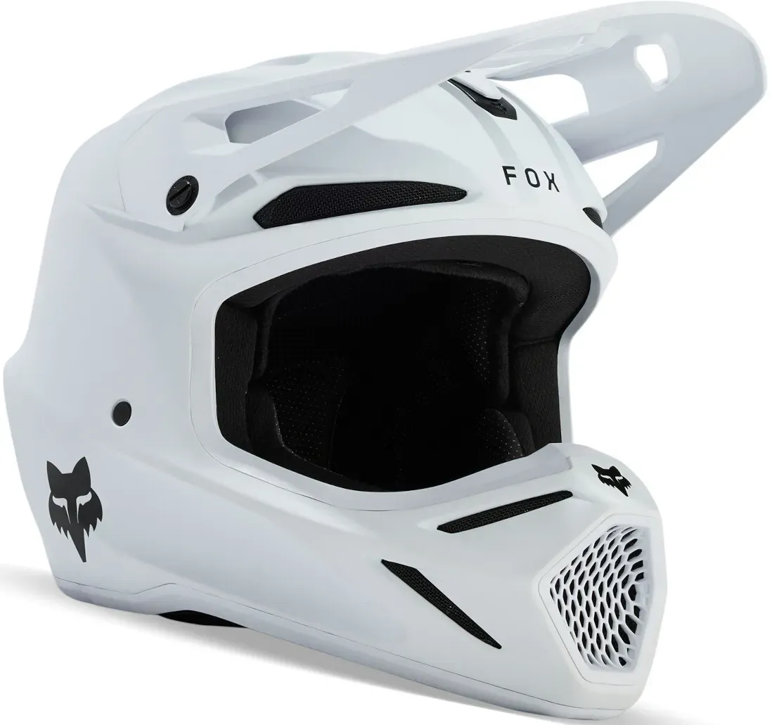 FOX V3 Solid MIPS Motocross Helm, weiss, Größe XS für Männer