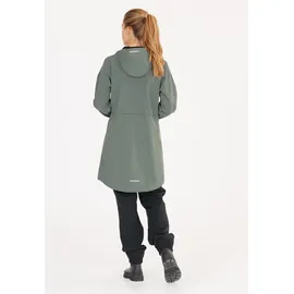 Weather Report Outdoorjacke WEATHER REPORT "Dayton", Damen, Gr. 44, grau (hellgrau), 90% Polyester, 10% Elasthan, unifarben, lang, ohne Ausschnitt, Jacken Outdoorjacke, mit getapten Nähten