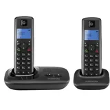 Motorola T412+ Digitales Schnurlostelefon (Duo, schwarz) inkl. Anrufbeantworter