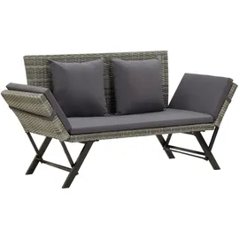 vidaXL Gartenbank 176 x 70 x 80 cm Grau