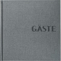 Brunnen Gästebuch Metallico quadratisch blanko, silbergrau Hardcover 200 Seiten