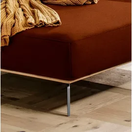 W.Schillig Ecksofa "run, Designsofa mit tollem Sitzkomfort, L-Form", orange (terracotta w82), B:279cm H:88cm T:178cm, Longlife Xtra-Leder Z73: Naturwalkleder der Luxusklasse aus den erlesensten Rohhäuten.