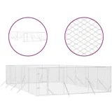 vidaXL Outdoor-Hundezwinger 6 x 10 x 2 m Stahl Silber