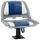 vidaXL Bootssitz-Set Klappbar 48 x 51 x 41 cm Blau/Weiß