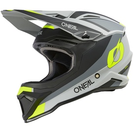 O'Neal 1SRS Stream Motocross Helm, schwarz-grau-gelb, Größe M