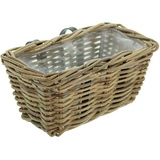 Frank Flechtwaren Balkonpflanzer "Rattan", klein 30 x 18 x 16 cm