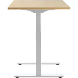 TOPSTAR Schreibtisch elektrisch höhenverstellbar Ahorn / Weiß