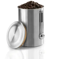 Kaffeedose Edelstahl 1kg Behälter mit Löffel