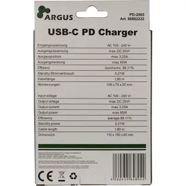 Inter-Tech PD-2065 65W USB-C Schwarz
