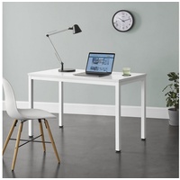 [en.casa]® Schreibtisch Odense 75x120x60 cm Höhenverstellbar Weiß
