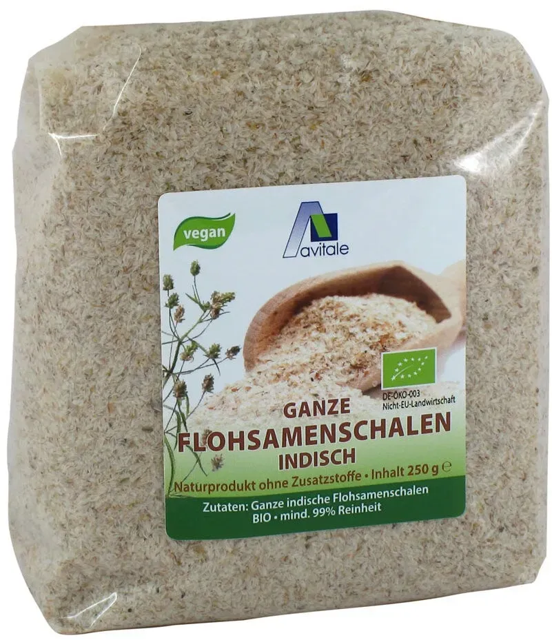 Preisvergleich Produktbild Avitale Flohsamenschalen Indisch Bioqualität 250 g