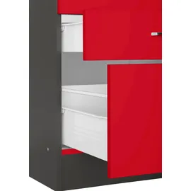 kochstation Küchenzeile KS-Paris 270 cm rot