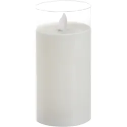 flower Power LED Kerze im Glas PURO 12,5cm
