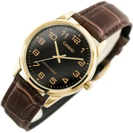 Casio Herren-Armbanduhr Analog Quarz Leder MTP-V001GL-1