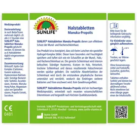 Sunlife Manuka & Propolis Lutschtabletten 24 St.