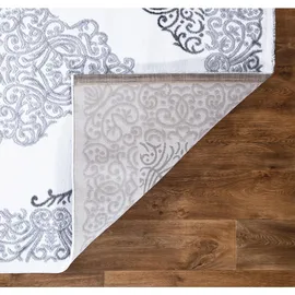 Mozato Novel Läufer Eleysa, Weiß, Hellgrau, Textil, orientalisch, rechteckig, 80x300 cm, in verschiedenen Größen erhältlich, pflegeleicht, Teppiche & Böden, Teppiche, Teppichläufer