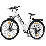 Qekud 26" Elektrofahrrad,26Zoll Elektrofahrrad Trekkingrad e-City Fahrrad mit 36V 12,5Ah Li-Ion Akku, Reichweite bis zu 100KM im Hybridmodus, 250W Motor, EU-konform, mit App