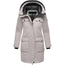 Winterjacke NAVAHOO "Eissturm 14", Damen, Gr. XXL (44), grau (hellgrau), Material: 100% Polyester, sportlich, gerade hüftbedeckend, Langarm weit gerader Abschluss, Jacken, Wasserabweisende Jacke mit Kapuze
