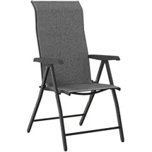 vidaXL Gartenstuhl 58,9 x 91,7 x 27,9 cm grau 8 St.