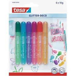 Tesa Glitzerkleber Glitter-Deco VE=6 Tuben a 10ml