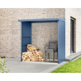 Hörmann Kaminholzregal Trend-V Typ 2 Metall 181 x 103 x 198 cm taubenblau