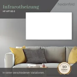 Heidenfeld Infrarotheizung HF-HP100-3, m. Thermostat, weiß, 300-1200 Watt, 10 J. Garantie (400 Watt)