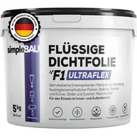 Simplebau F1 Ultraflex flüssige Dichtfolie gebrauchsfertige Dichtungsmasse, 5kg
