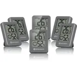 Bresser Temeo Hygro Indikator 6er Set grau