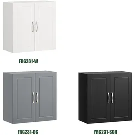 SoBuy Hängeschrank Badschrank Küchenschrank Medizinschrank Wandschrank mit Verstellbarem Regal Für Bad, Küche, Wohnzimmer BHT ca: 60x60x30cm Grau