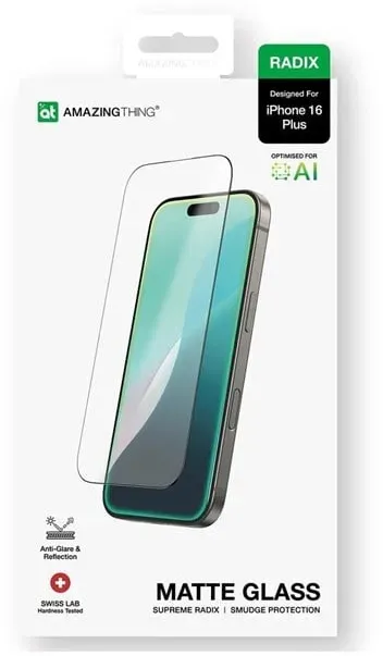 Radix Matte Glass tempered glass for iPhone 16 Plus