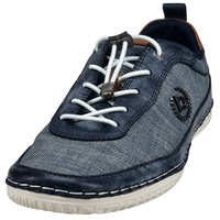 BUGATTI Slip-On Sneaker Slipper, Freizeitschuh mit praktischem Schnellverschluss Gr. 46, navy-blau meliert, , 87297813-46