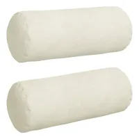 VidaXL Bolsterkissen 2 Stück Creme Ø 15 x 40