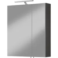 WELLTIME Spiegelschrank »Torino«, Breite 60 cm, 2-türig, LED-Beleuchtung, Schalter-/Steckdosenbox