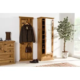 1a Direktimport MEXICO Schuhschrank 100 x 80 x 35 cm mit Spiegel / braun