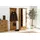 1a Direktimport MEXICO Schuhschrank 100 x 80 x 35 cm mit Spiegel / braun