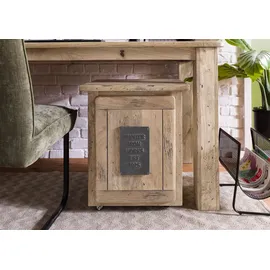 Massivmoebel24 Rollcontainer Mango 50x50x60 whitewash lackiert Railway 3002
