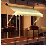 Swing&Harmonie LED Klemmmarkise 300 x 150 cm creme