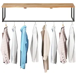 Garderobe mit Naturkante 100x35x22 cm Massivholz Akazie