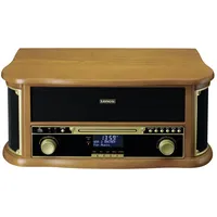Lenco Classic Phono TCD-2571WD - Holz-Plattenspieler im Retro-Design mit