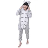 YAOMEI Kinder Unisex Jumpsuits, 2018 Kostüm Tier Onesie Nachthemd Schlafanzug Kapuzenpullover Nachtwäsche Cosplay Kigurum Fastnachtskostuem Weihnachten Halloween (120-130CM(47''-51''), Totoro) - 130