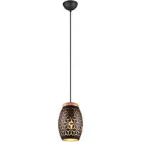 Trio Reality Pendelleuchte Bidar 1-flammig Schwarz-Gold