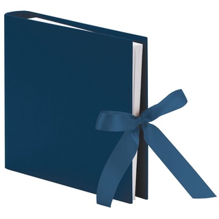 RÖSSLER Papier 13161147906 - Fotoringbuch mit Schleife S.O.H.O., 230 x 210 mm, 50 Seiten, Navy, 1 Stück