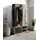 ax living Garderobenschrank Milanoir 100 x 189,4 x 33 cm Artisan Eiche/Schwarz