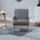 Homcom Relaxsessel Leinen 70 x 72 x 64 cm Grau mit Kissen