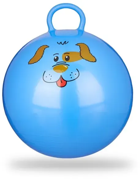Relaxdays 2 x Hüpfball Kinder blau Blau