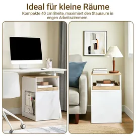 SoBuy ASK08-WN Rollcontainer 40x65x50 cm weiß